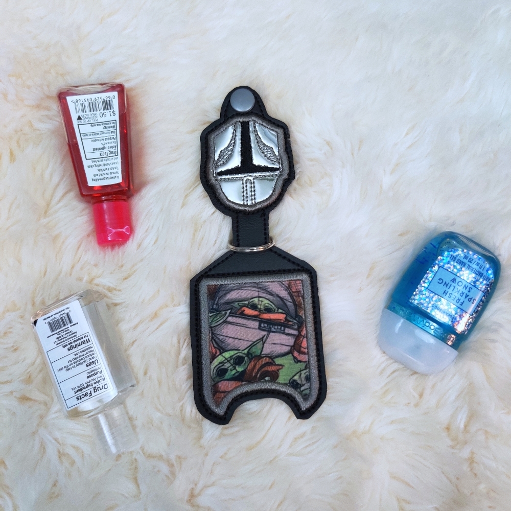 Baby Yoda Mandalorian hand sanitizer holder